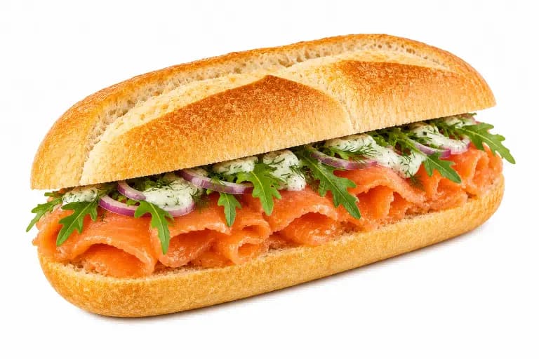Belegd Broodje Gerookte Zalm